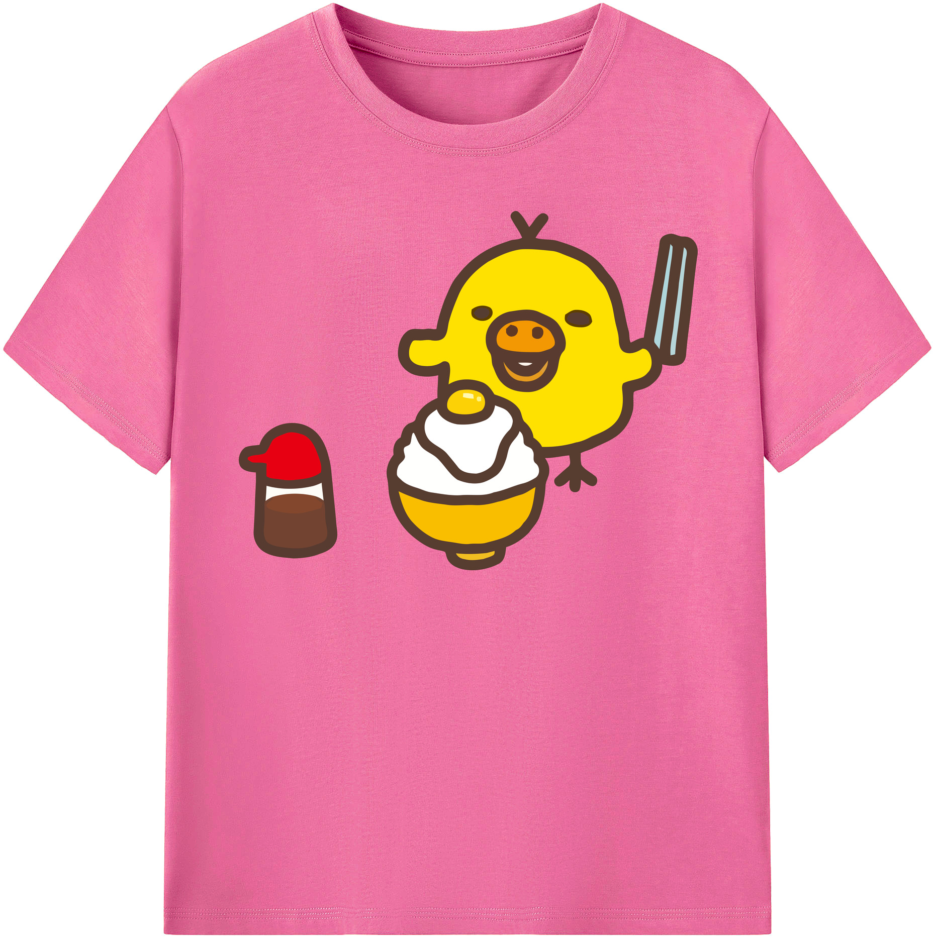 （画像用） リラックマ リラックマ キイロイトリ Rilakkuma Korilakkuma Kiiroitori レディースカジュアルプリントTシャツ（綿100％）